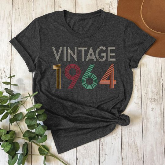 1964 Vintage Shirt, 60's T-Shirt, 1964 Birthday Shirt, 60th Birthday Gift Tee, 60th Birthday Gifts Shirt, 1964 Vintage Tee, 1964 Retro Shirt
