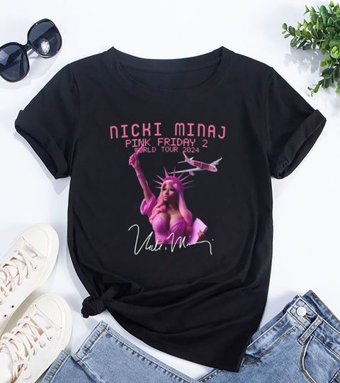 Nicki Minaj Signature Shirt,Pink Friday 2 Nicki Minaj Tour 2024 Shirt,  Nicki Minaj T-Shirt, Nicki Minaj Fan Gift, Nicki Minaj Tour Merch