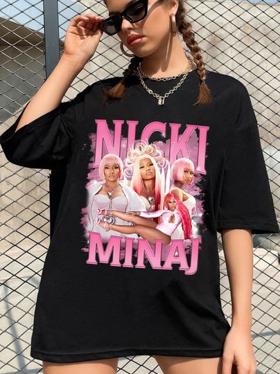 Nicki Minaj 90's Vintage Shirt, Nicki Minaj Rapper Shirt, Pink Friday 2, Nicki Minaj Tour Concert 2024 Tee, Nicki Minaj Merch, Gift For Fan