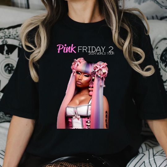 2024 Nicki Minaj Tour T-Shirt, Nicki Minaj Merch, Rapper Nicki Minaj Shirt, Nicki Minaj Pink Friday 2 Concert Shirt, Nicki Minaj Fan Gift