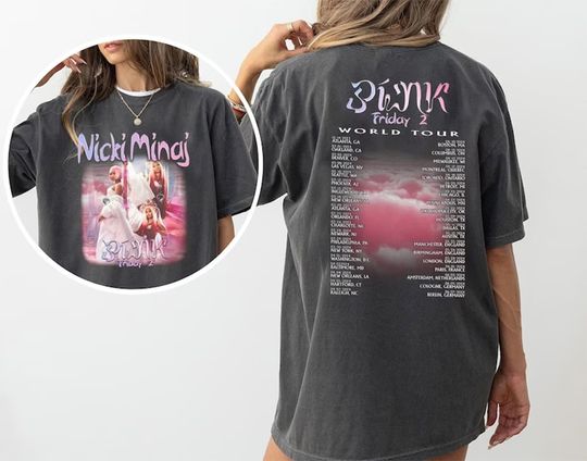 Nic ki Mi naj World Tour Shirt, Nicki Minaj Statue Tee Shirt, Gag City Shirt, Pink Friday 2 Merch,