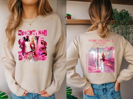 Nicki Minaj Pink Friday 2 World Tour 2024 Sweatshirt, Gag City Shirt, Nicki Minaj Fan Gift, Music Concert Shirt, Retro Nicki Minaj Shirt