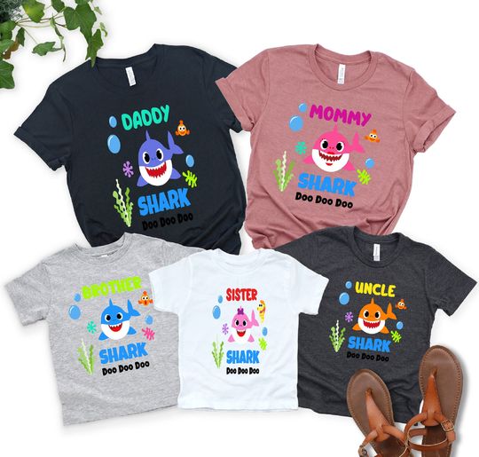 Family Baby Shark Theme Shirts, Custom Baby Shark Birthday Matching Tees, Shark Do Do Do Shirt, Personalized Birthday Shirt, Matching Family