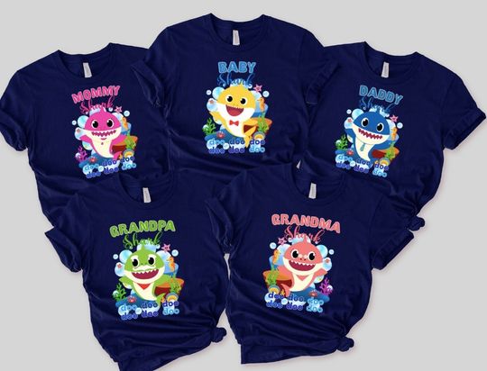 Custom Birthday Shark Shirt, Baby Shark Shirt, Baby Shark Birthday Shirt,Baby Shark Birthday Outfit, Family Shark Shirt, Matching Family Tee