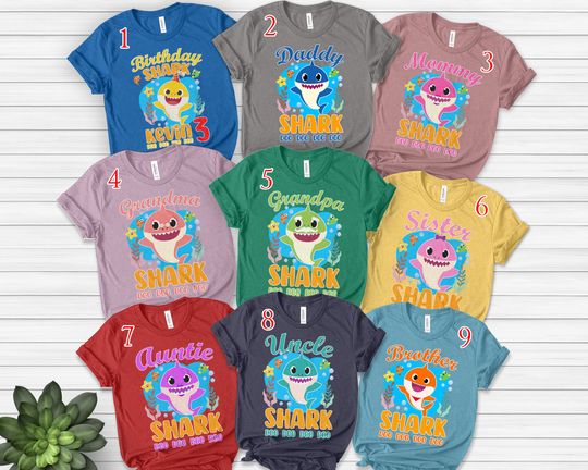 Family Shark Doo Doo Doo Shirt,Birthday Shark Shirts,Matching Birthday Family Shirts,Baby Shark Theme Shirt,Family Shark Tee