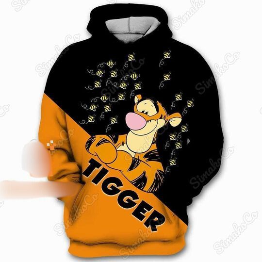 Disney Tigger Hoodie, Tigger Hoodie, Winnie The Pooh Hoodie, Winnie The Pooh Gift, Disney Tigger Gift, Gift For Men