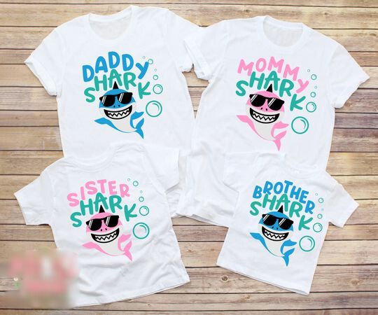 Shark Family Birthday Shirt, Mom And Dad Shark Birthday Shirt, Matching Family Birthday Shirts, Summer Beach Birthday Shirts