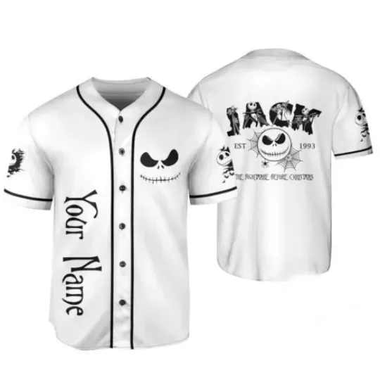 Personalized Jack Est 1993 The Nightmare Before 3D BASEBALL JERSEY SHIRT
