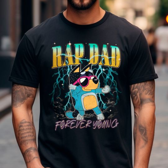 BlueyDad Bingo Rap dad T Shirt, Cool Dad BlueyDad Shirt