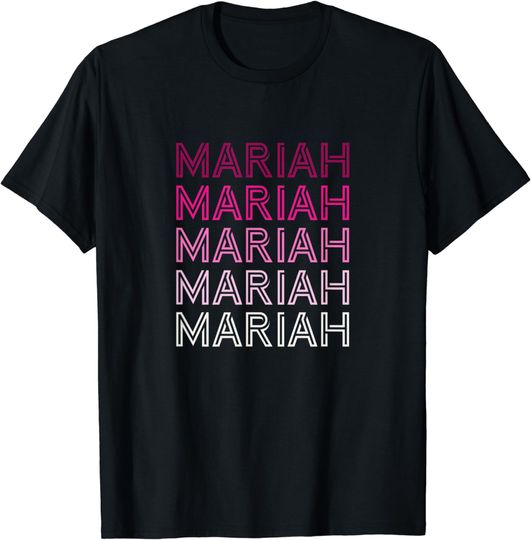 Retro Style Mariah PInk Ombre Name T-Shirt