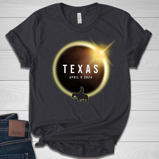 Custom Texas Shirt, Total Solar Eclipse, April 8 2024 Shirt, Spring America Eclipse Souvenir Shirt, Eclipse Event 2024,Astronomy Gift