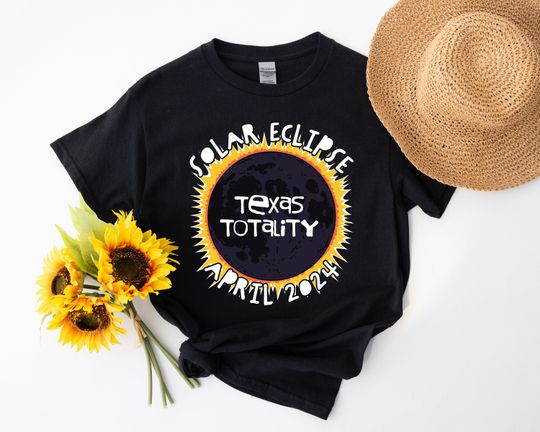 Texas Totality Shirt, Texas Total Solar Eclipse Shirt, Celestial Shirt, Eclipse Event 2024 Shirt, April 8th 2024