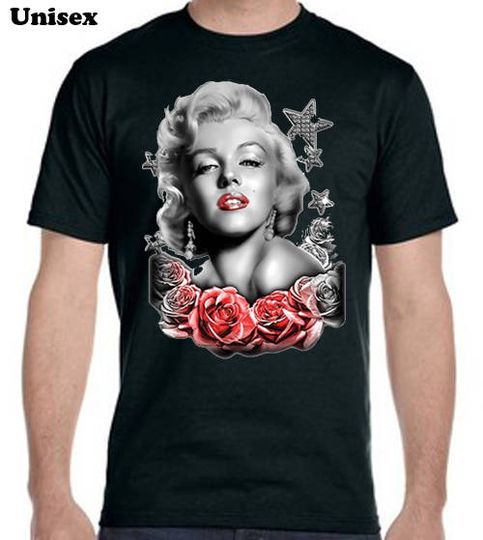 Marilyn Monroe Starlet With Roses Tee-Shirt,Marilyn Monroe Shirt, Cool Tee Shirt, Unisex T-Shirt, Monroe Tee Shirt, Gifts For Christmas