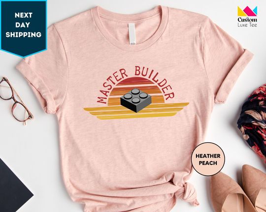 Master Builder Shirt, Building Blocks, Building Blocks Shirt, Birthday Gift For Kids, Funny Dad Shirt, Birthday Shirt,Gift For Dad,Boy's Tee