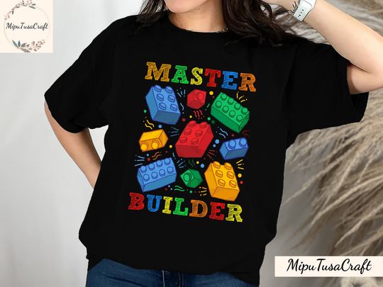 Brick Builder Funny Blocks Master Builder Shirt, Brick Builder Shirt, Funny Master Builder Shirt, Building Blocks Shirt