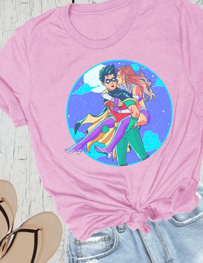 Robin and Starfire Teen Titans Unisex Shirt
