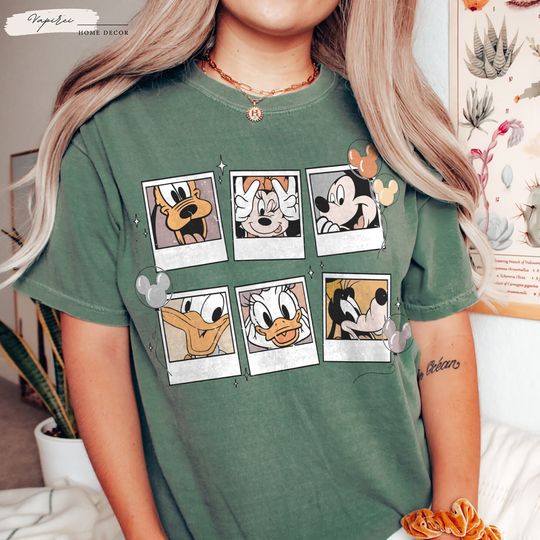 Retro Walt Disney World Polaroid Mickey and Friends Shirt