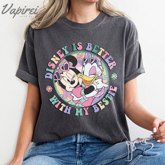 Floral Minnie Daisy Disney Is Better With My Bestie Shirt
