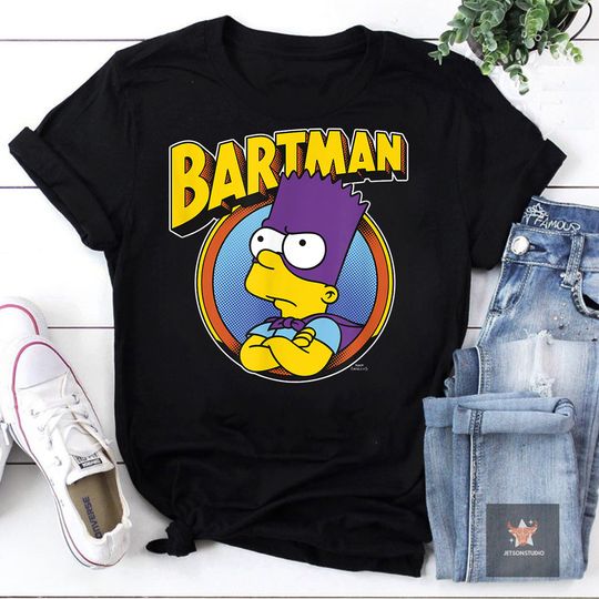 The Simpsons Bartman Hero Unisex Vintage T-shirt, Simpsons Shirt, Bartman Simpsons Shirt, Bartman Lovers Shirt