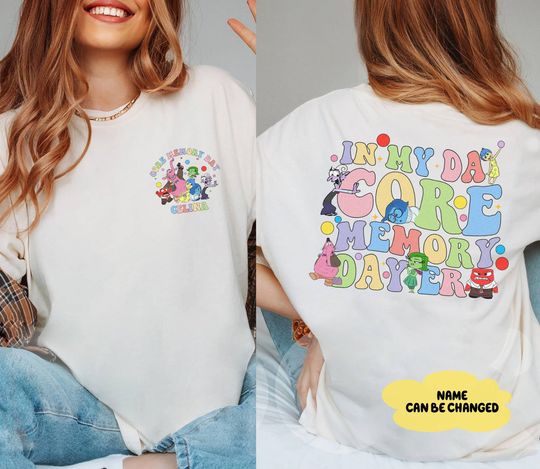 Inside Out Movie Disney Double Sided Shirt