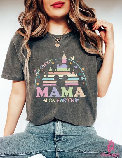Disney Castle Mama Comfort Colors Shirt, Best Mother, Mother's Day Gift, Disney Woman shirt, Happy Mother's Day, Disney Gift Vacation Shirt