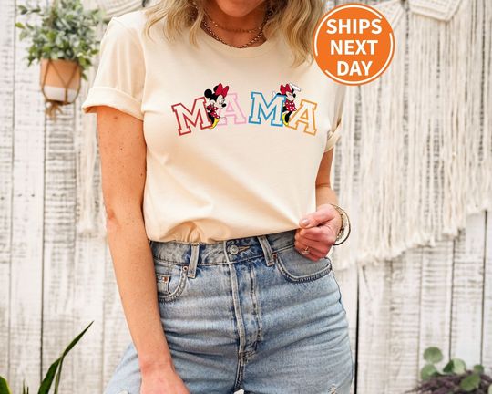 Disney Mama Shirt, Minnie Mouse Tee, Mothers Day Gift for Mama, Magical Mom Outfit, Disney Mom Graphic Tee, New Mom Shirt, Pregnancy T-Shirt
