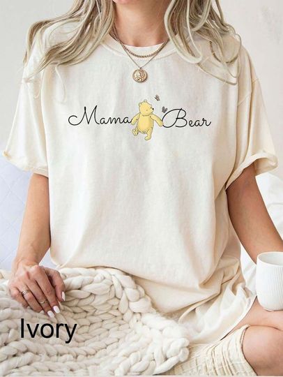 Disney Mama Bear Comfort Colors Shirt, Winnie the Pooh Mom Shirt, Disney Mom Shirt, New Mom Shirt, Pooh Bear Tee, Mother's Day Shirt