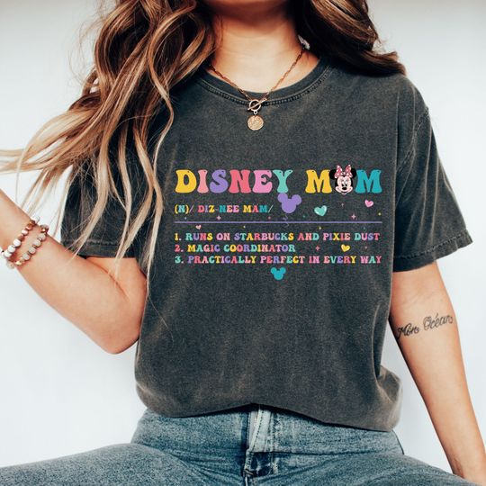 Comfort Colors Disney Mom Shirt, Mothers Day Gift, Gift For Women, Mama T-Shirt, Minnie Shirt, Gift For Mom, Disney Women Shirt, Disney Tee
