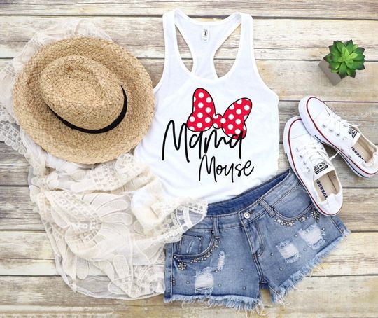Mama Mouse tank top/Minnie Mouse tank women/Minnie Mouse tank mom