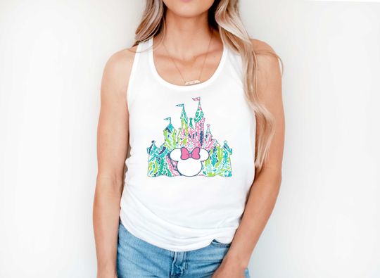 Castle Tank Top Most Magical Tank Vacation Tank Mouse Ears Retro Castle Shirt Colorful Pastel Groovy Tanktop For Women Girls Tank Kids