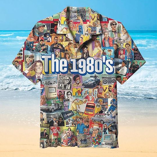 Welcome to the 1980s Hawaiian Shirt, Summer Hawaiian Shirt