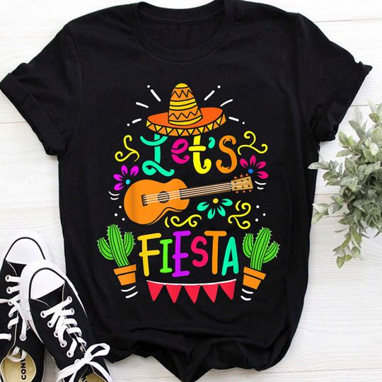 Cinco De Mayo Party Shirt, Cinco De Mayo Mexican Guitar Cactus Tshirt