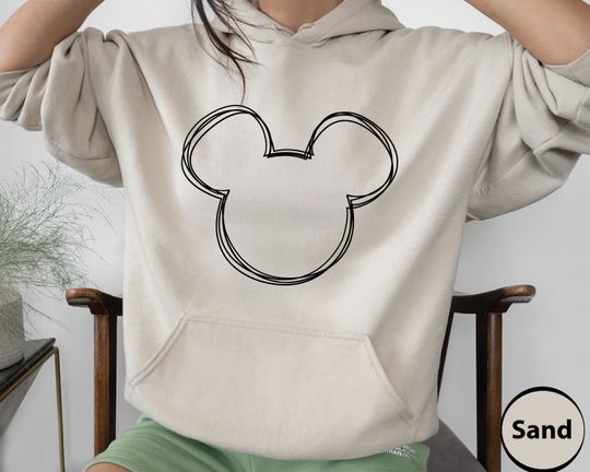 Mickey Sketch Sweatshirt, Simple Disney Sweatshirt