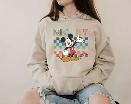 Vintage Mickey Mouse Hoodie, Retro Disney Family Matching