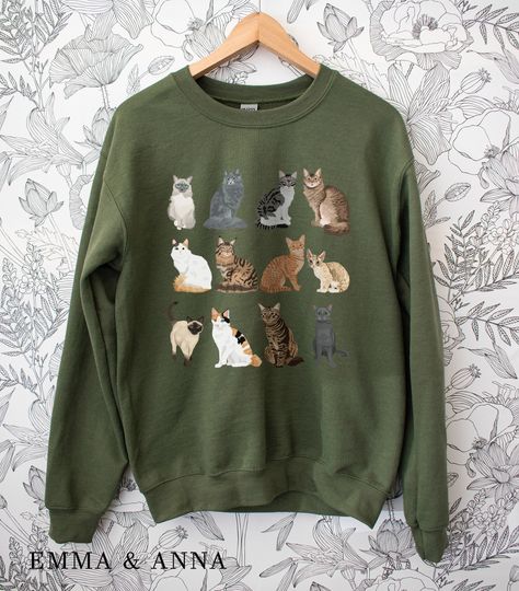Cat Sweatshirt, Cat Sweater, Cat Crewneck Sweatshirt, Cat Shirt, Cat Mom Gift, Cat Lover Gift, Cat Mama Shirt, Cat Tee, Kitty Sweatshirt
