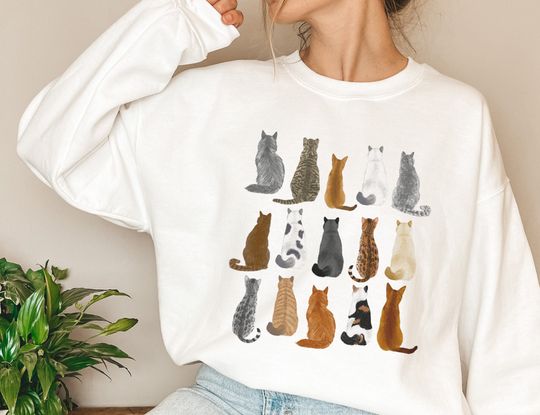 Cats' Back Sweatshirt, Cat Sweatshirt, Cat Lover Sweater, Cat Sweatshirt, Cat Mom Gift, Cat Mama Sweatshirt, Cat Lover Gift, Kitty Sweater