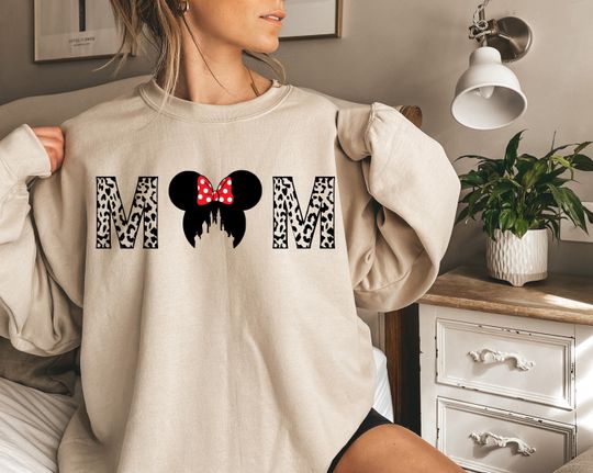 Disney Leopard Mom Sweatshirt, Disney trip Sweatshirt