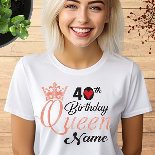 Personalised 40th Birthday T shirt, Custom Name 40th Birthday