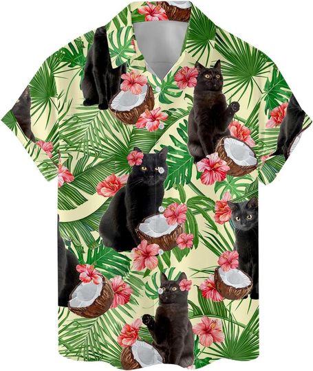 Funny Tropical Hawaiian Shirt, Aloha Summer Beach Short Sleeve Button Down Shir