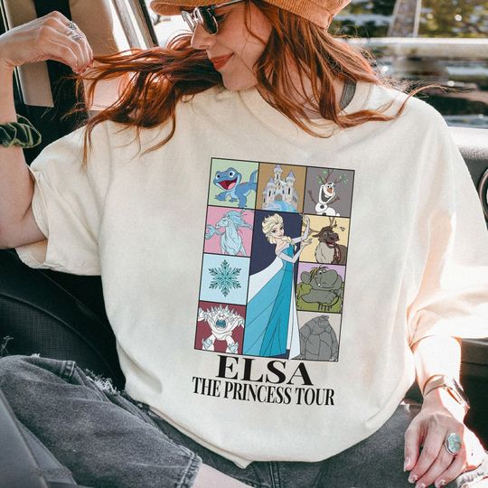 Disney Vintage Elsa The Princess Tour Shirt