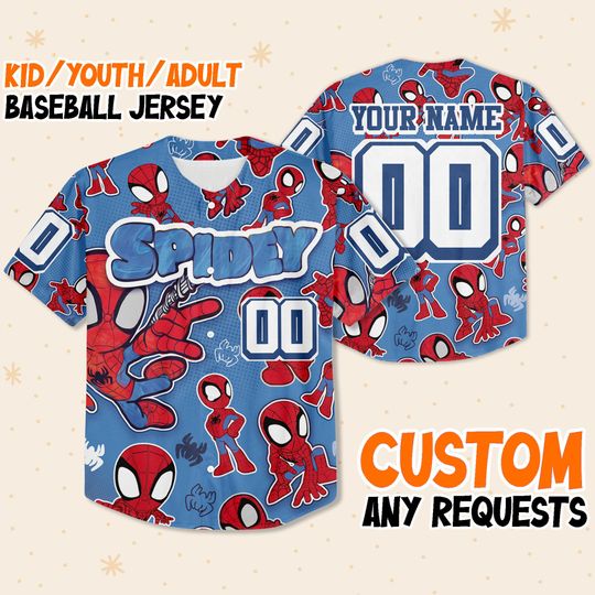Personalized Disney Spidey and His Amazing Friend Baseball Jersey