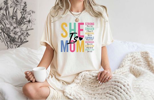 She Is Mom Shirt, Mothers Day Shirt, Mom Quotes Tee, Mother's Day, Gift For Mom