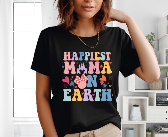 Happiest Mama On Earth Shirt, Disney Mom Sweatshirt, Mother Disney Vacation Shirt
