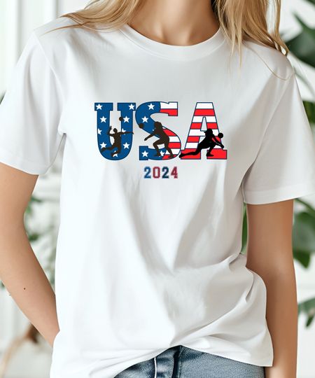 Summer Olympic Volleyball Shirt Gift for her Gift for Him Trendy Summer Olympics Team USA Sports France Olympic  2024 Volleyball Shirt USA