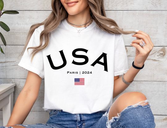 Team USA Olympics T-Shirt, Paris 2024, Go USA