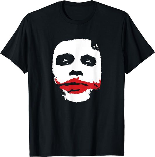 The Dark Knight Heath Ledger The Joker Face Paint Mask T-Shirt