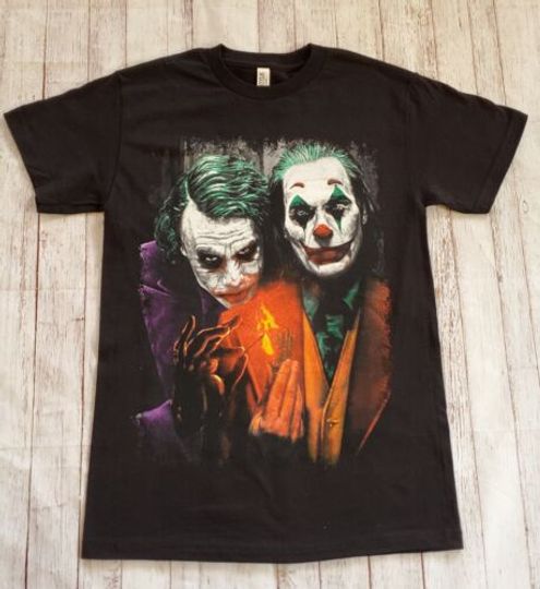 NEW- Joker's- Heath Ledger & Joaquin Phoenix - T-SHIRT