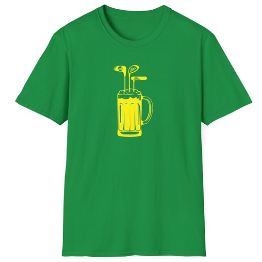 Golf Clubs in the Beer - Adult Softstyle T-Shirt