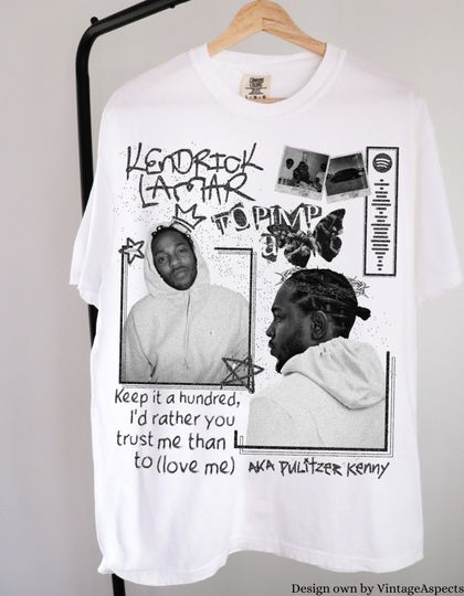 Kendrick Lamar Vintage Shirt, BACK, Kendrick Lamar hip hop rapper shirt