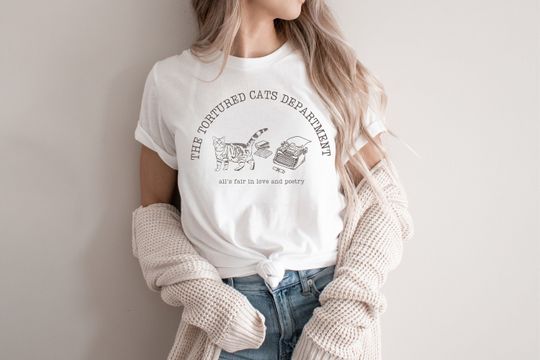 Tortured Poets Department Taylor Album T-shirt Cat Lover